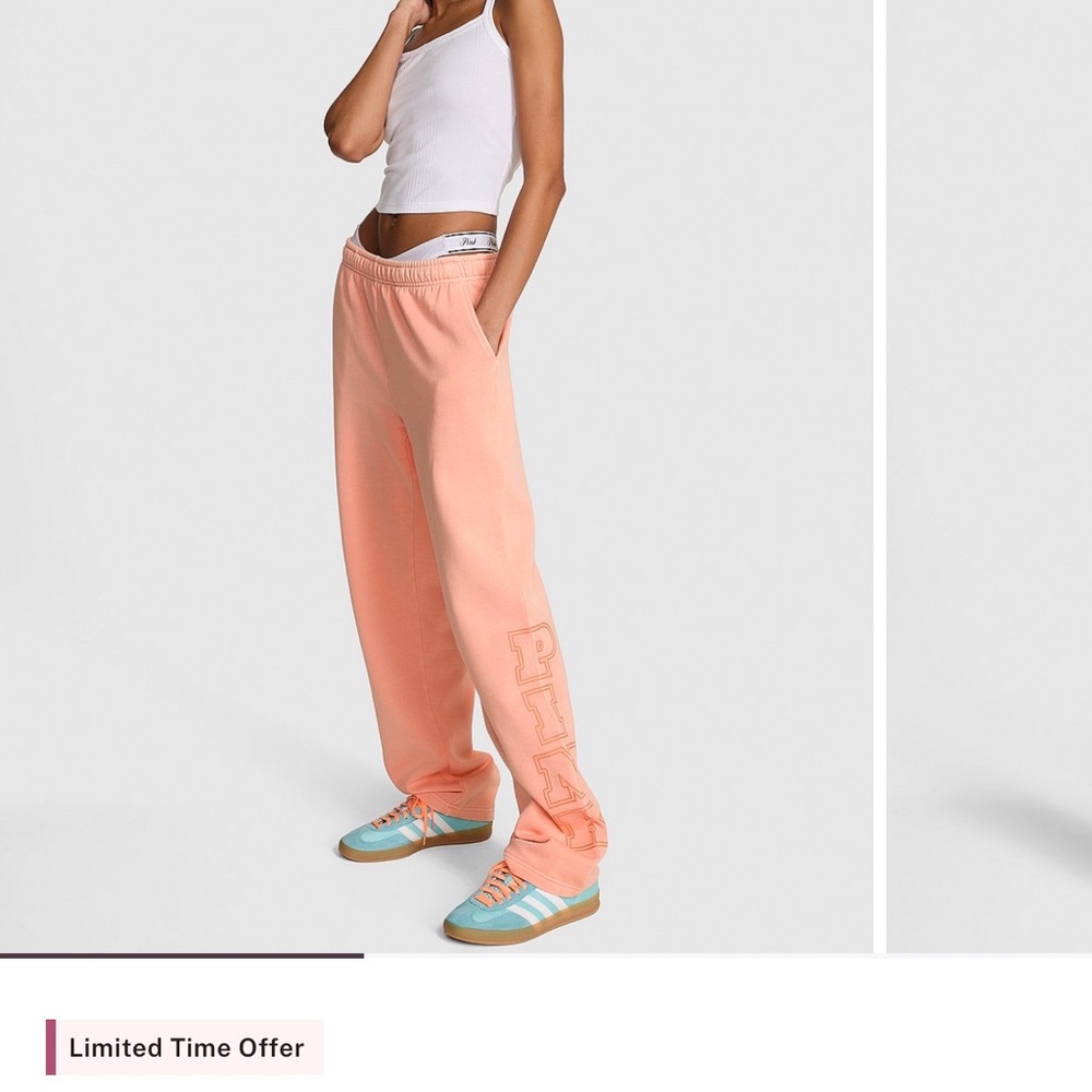 NWT Victoria’s Secret Ivy Fleece Straight Leg Sweatpants. Size-Large LONG